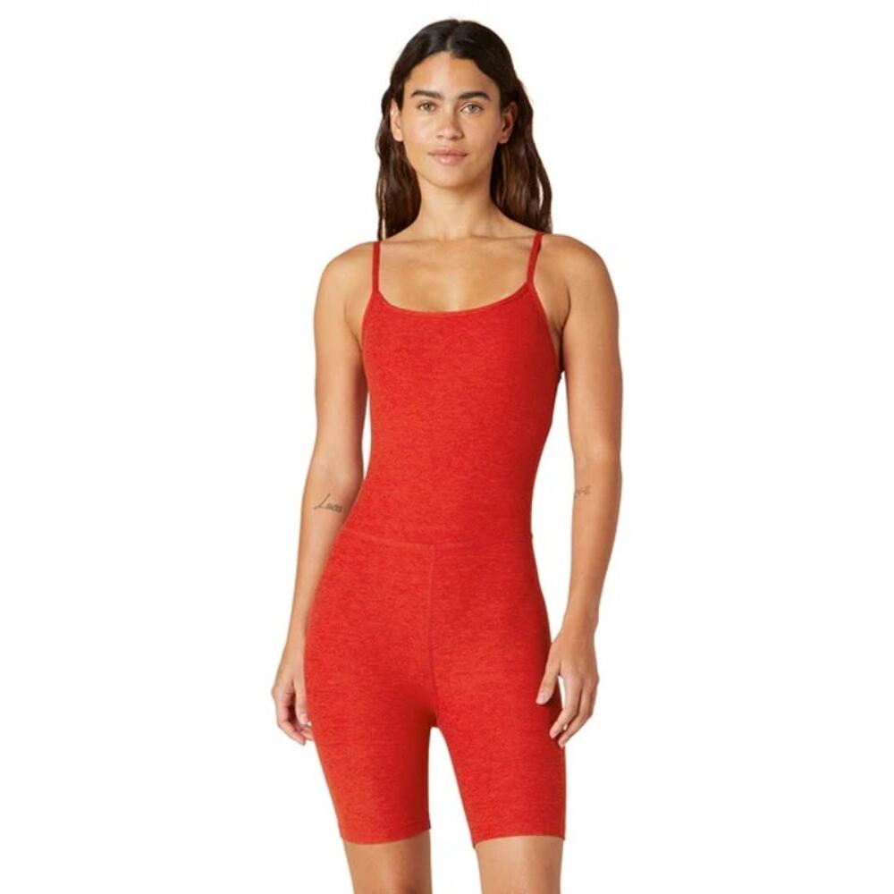 Beyond Yoga Spacedye Get In Gear Biker Jumpsuit in Red